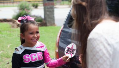 Student and Parent with Car Magnet